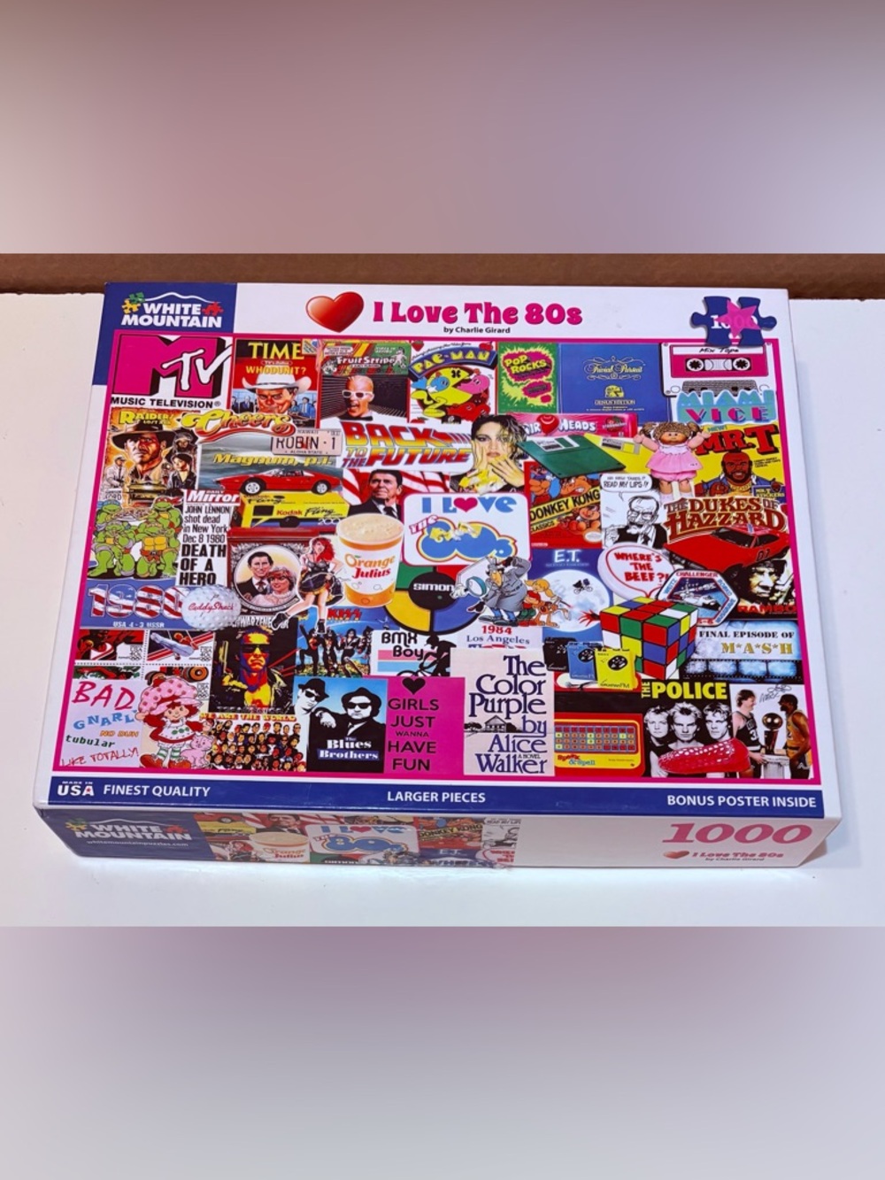 White Mountain "I Love the 1980s"
1000 Piece Jigsaw Puzzle, #1525, Complete